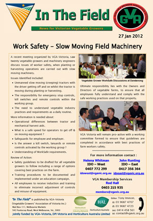 Work Safety with Slow Moving Machinery